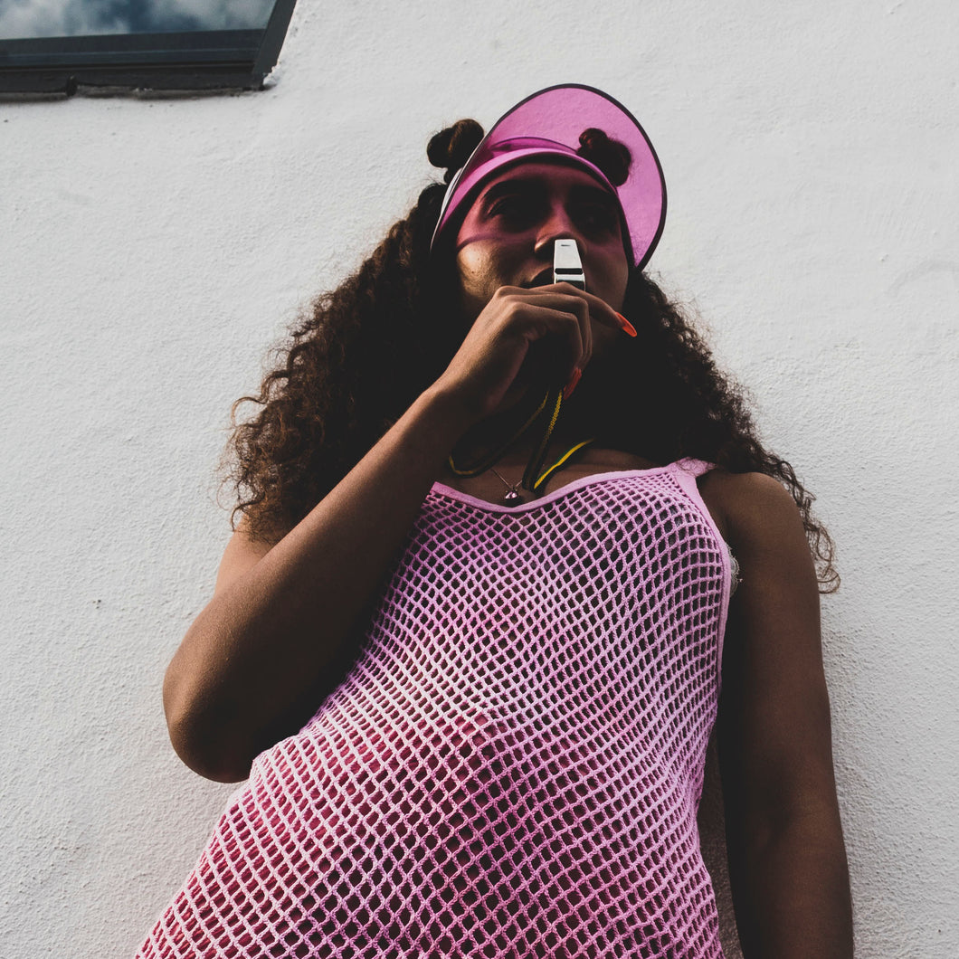 Pink Mesh String Vest
