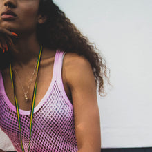 Pink Mesh String Vest